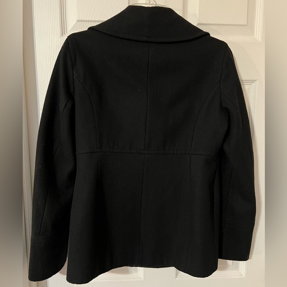 Michael Kors Women’s Black Wool Winter Pea Coat Style Coat. Size Small - Picture 2 of 9